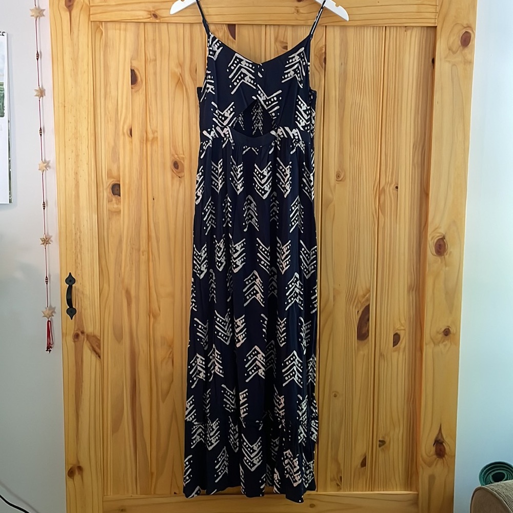 Aerie print cut out maxi dress